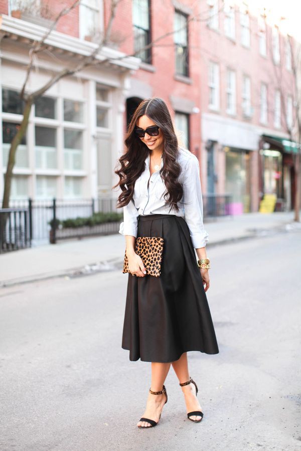 Midi skirt black style, Pencil skirt | Outfit With Midi Skirt | Crop ...