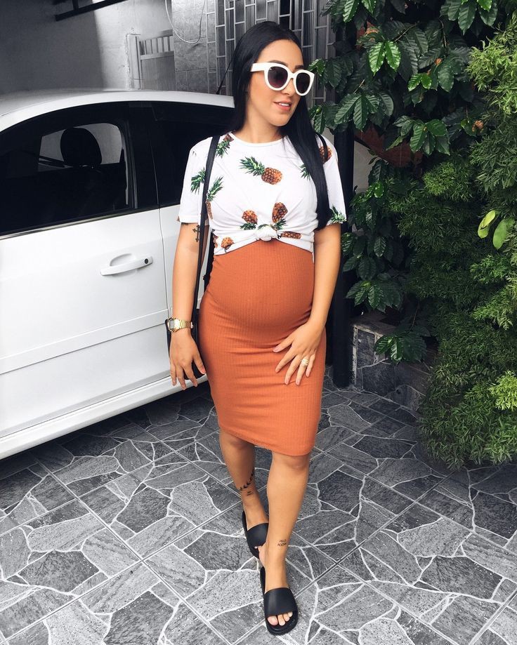 Maternity printed short sleeve double layer dress: Sleeveless shirt,  Maternity clothing,  Casual Outfits,  Maternity Outfits  