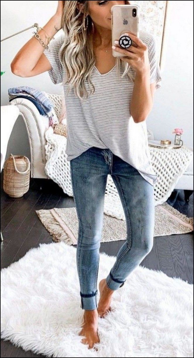 Brunch Outfit Ideas, Casual wear, Slim-fit pants: Ripped Jeans,  Slim-Fit Pants,  shirts,  Casual Outfits,  Brunch Outfit  