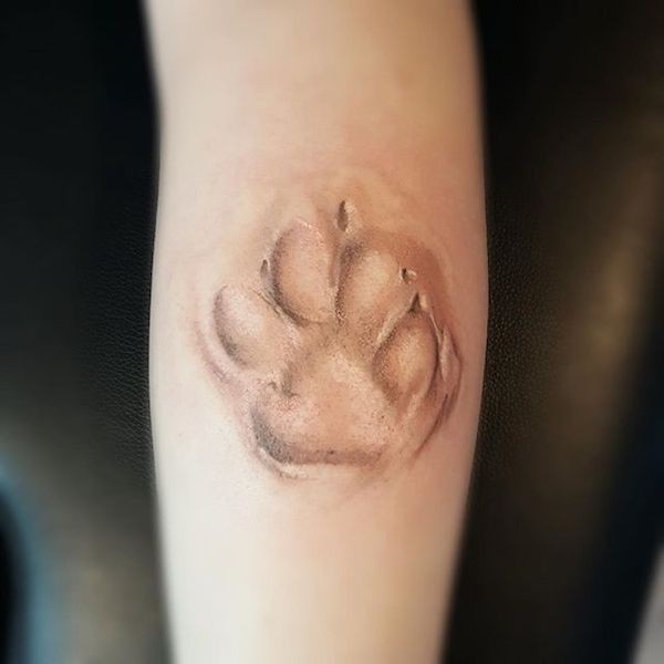 3d paw print tattoo, temporary tattoo