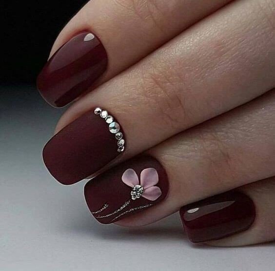 Marriage best ideas for 3d nail designs 2019, Nail art: Nail Polish,  Nail art,  Gel nails,  Artificial nails,  Chic Burgundy  