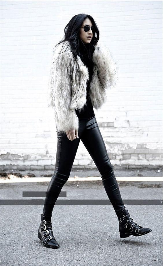 Did you checked these givenchy embellished boots, Motorcycle boot: Boot Outfits,  Sam Edelman,  Fur Coat Outfit  