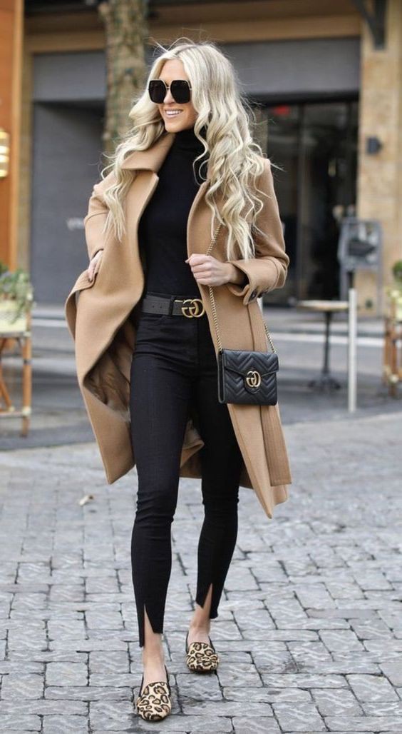 Winter clothing Fall Outfit For Women, Animal print,: winter outfits,  Business casual,  Animal print,  Fall Outfits,  OVERSIZED COAT  