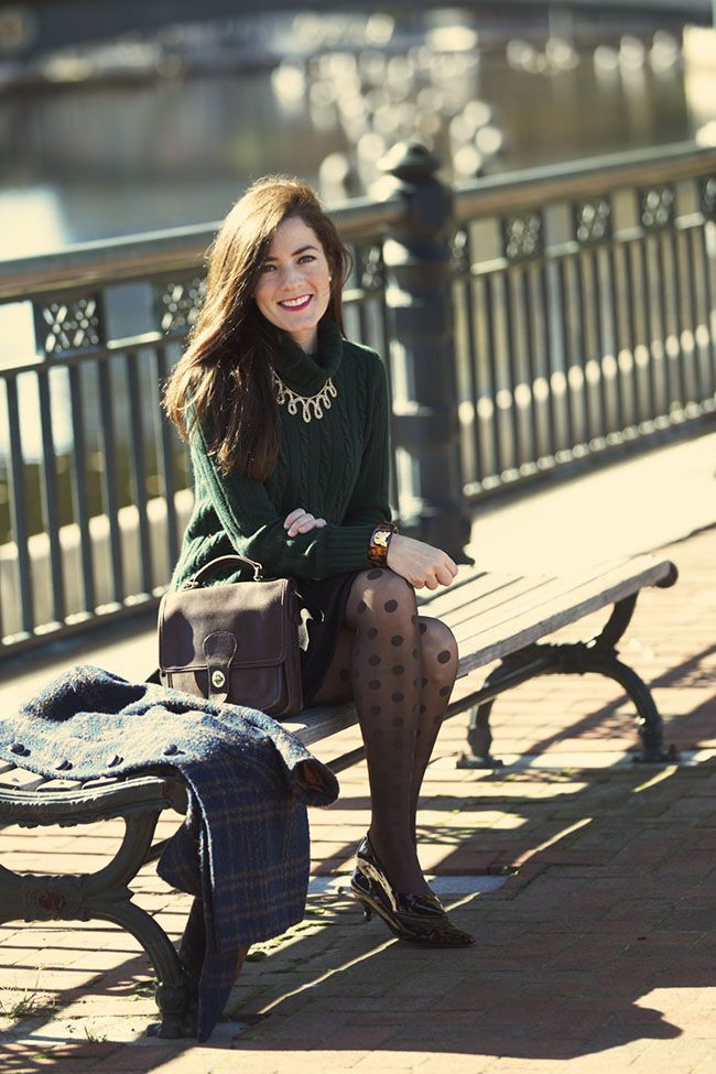 Cute Outfits With trendy Polka Dot Tights: Photo shoot,  Outfit With Tights  