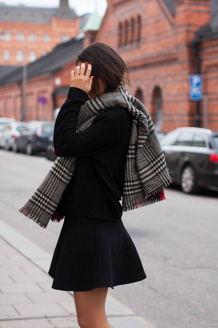 Dresses With Scarves, Fashion blog, Plaid Jacket: fashion blogger,  Scarves Outfits,  Plaid Jacket,  Glen plaid  