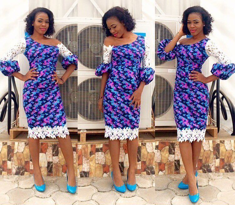 Classic look latest 2017 ankara style, African wax prints: Backless dress,  Evening gown,  African Dresses,  Aso ebi,  Ankara Outfits  