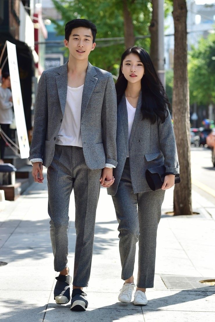 Wonderful ideas for couple outfits korea, Street fashion | His And Hers ...