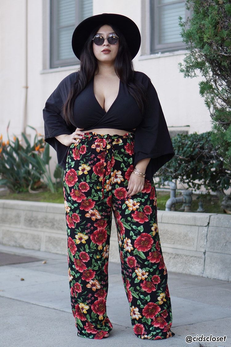 Pantalon palazzo para gorditas, Crop top | Plus Size Pants For Curvy Women  | Clothing sizes, Crop top, Palazzo pants