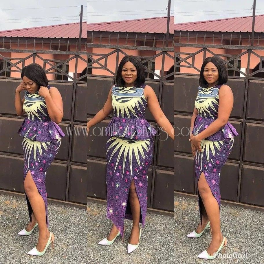 Lace kaba and slit styles: African Dresses,  Aso ebi,  Kente cloth,  Kaba Styles  