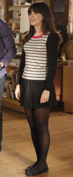 Get this look with zooey deschanel tights: Los Angeles,  Skirt Outfits  