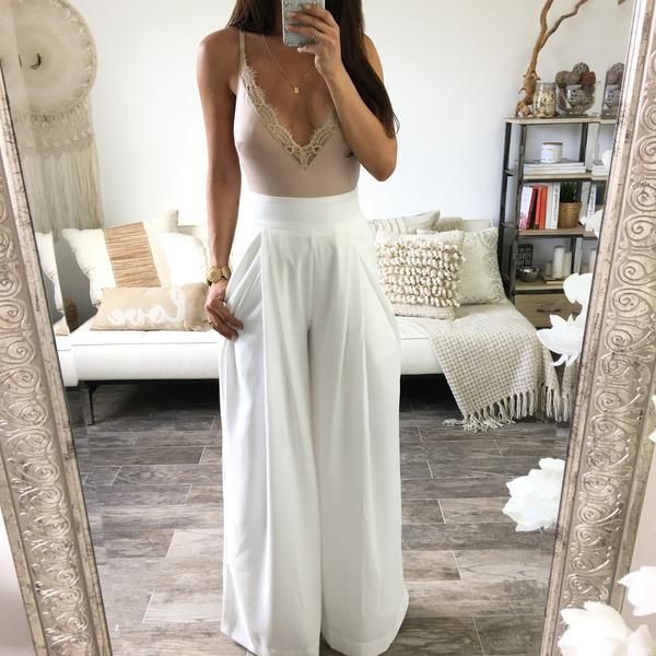 Flowy Pants Outfit, Wedding dress, Cocktail dress | Flowy Pants Outfit ...