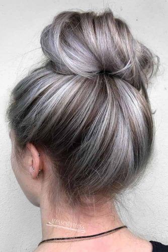 Birthday outfit ideas platinum hair color, Human hair color: Bob cut,  Hair Color Ideas,  Brown hair,  Hair highlighting,  Bun Hairstyle  