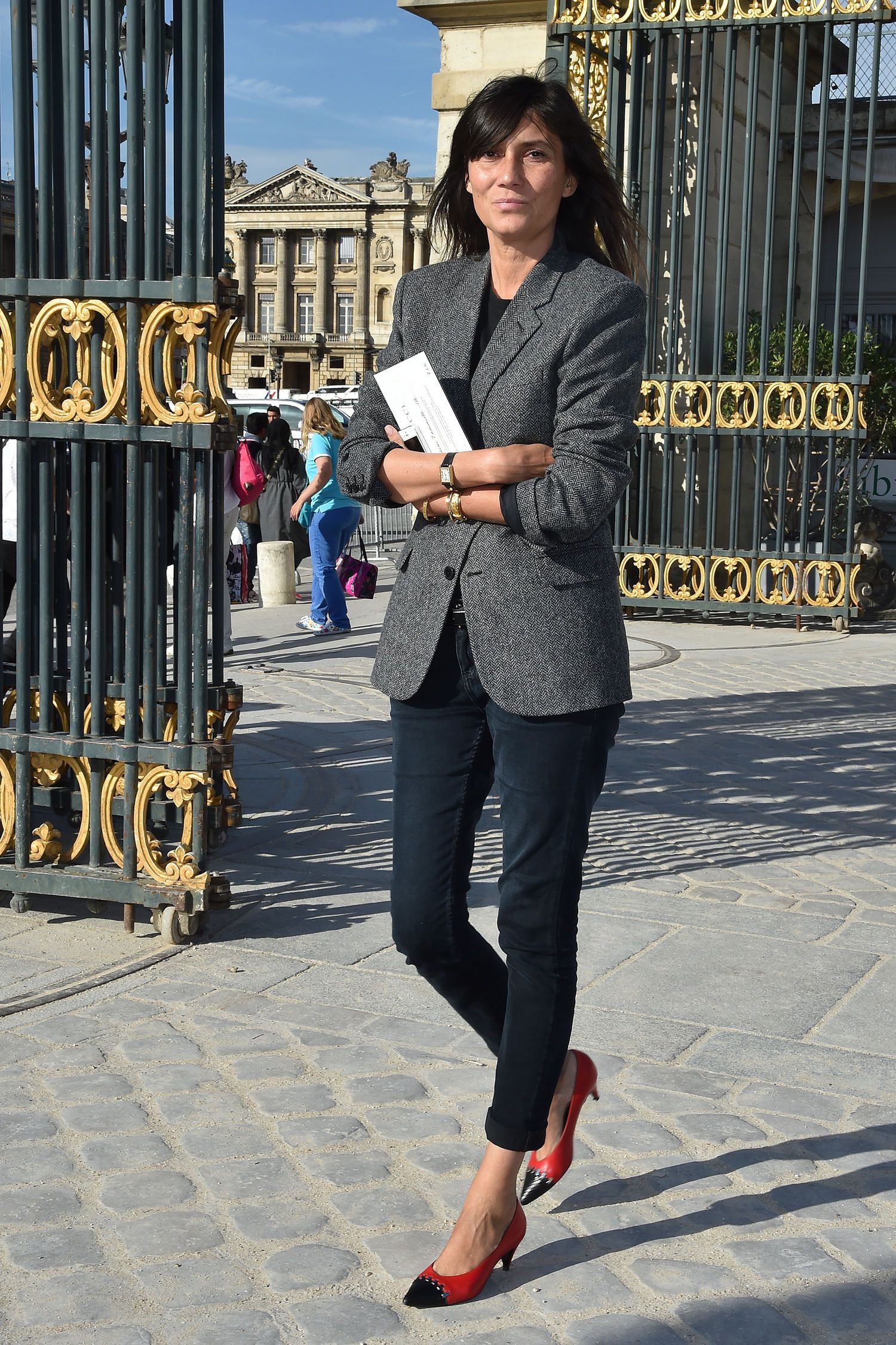 Not for all french women style, Emmanuelle Alt: Vogue Paris,  Red Shoes Outfits  