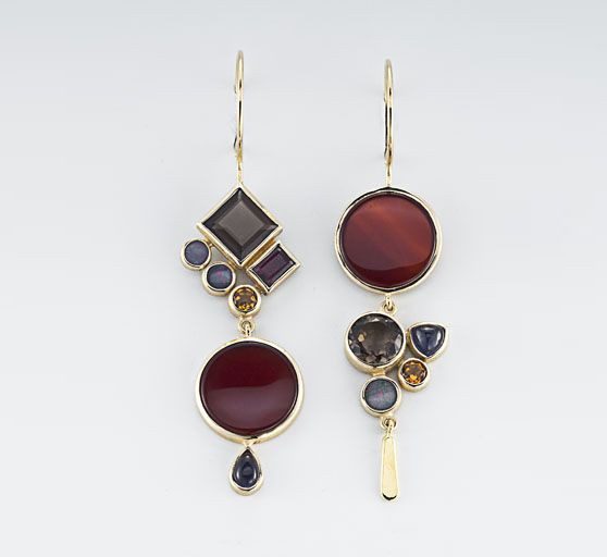 Beautiful Asymmetrical Earrings Jewelry Design Costume Jewelry