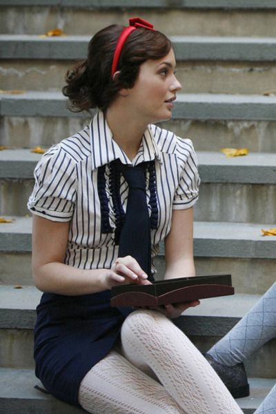 Preppy blair waldorf style: Skirt Outfits,  School uniform,  Blair Waldorf  