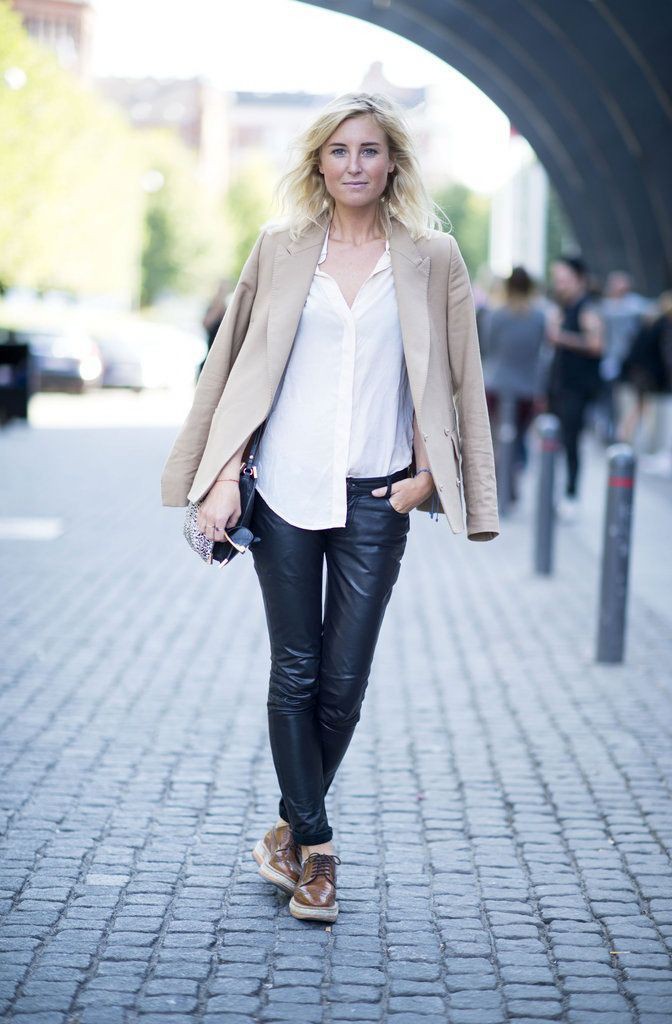 Half tuck shirt pants, Dress shirt: shirts,  Leather Pant Outfits  