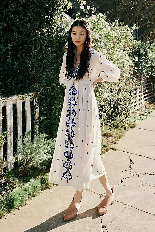 Free people embroidered fable dress: Maxi dress,  Casual Outfits,  Floral Dresses  