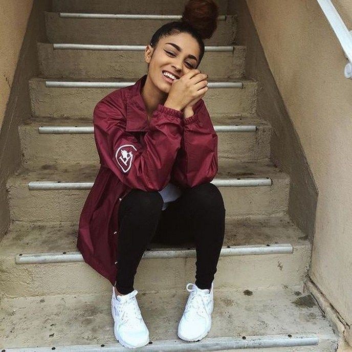 Baddie cute tomboy outfits, Casual wear: Baddie Outfits,  Nike Windbreaker,  Casual Outfits  