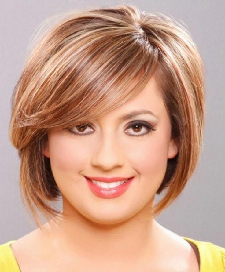 Short hair style for fat face: Bob cut,  Short hair,  Short Hairstyle,  double chin  