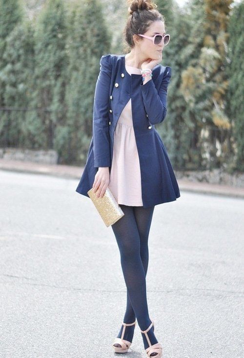 Great style vestido outfit invierno, Formal wear: Formal wear,  Casual Outfits,  Tights outfit  