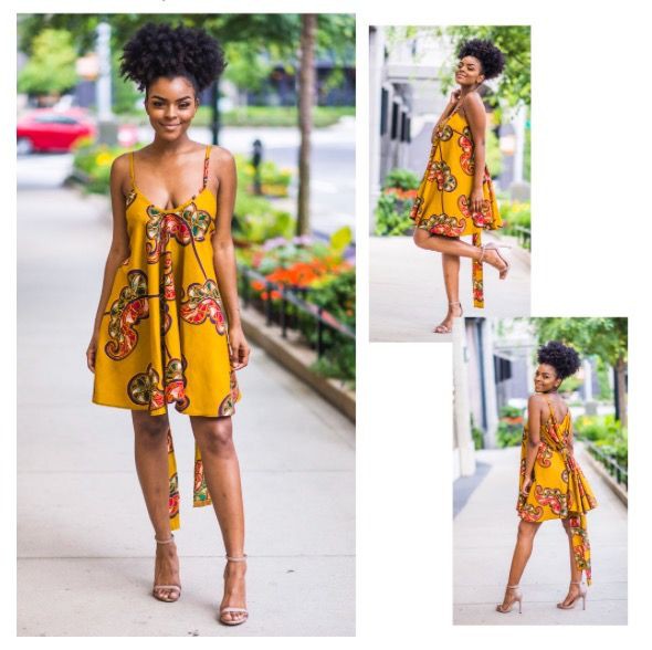 Stylish and super trendy fashion model, African wax prints: Spaghetti strap,  African Dresses,  Bridesmaid dress,  Kente cloth,  Casual Outfits,  Roora Dresses  