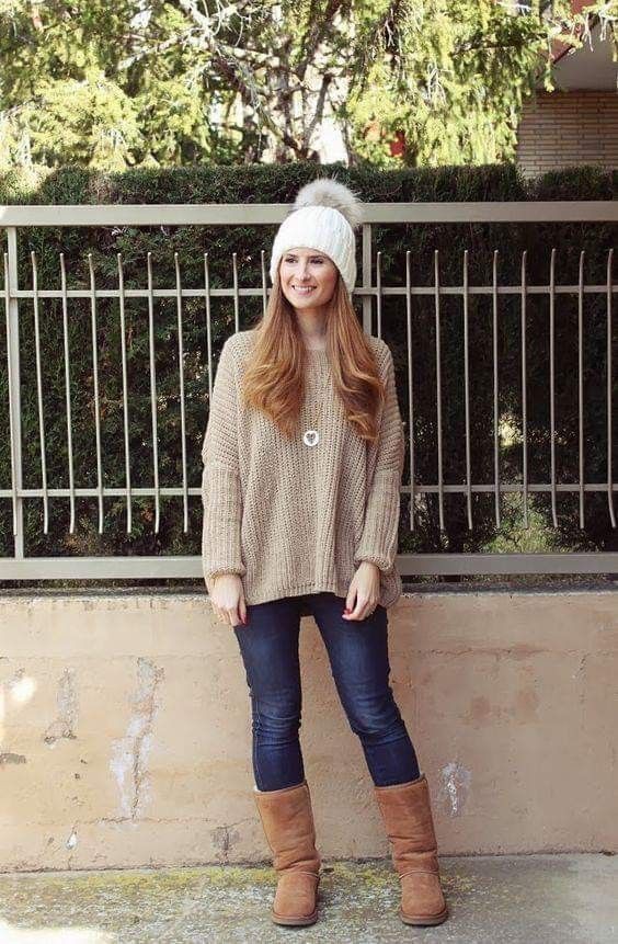 Most craved designs outfit botas ugg, Koolaburra by UGG: Ugg boots,  Knit cap,  Snow boot,  Casual Outfits,  Uggs Outfits  