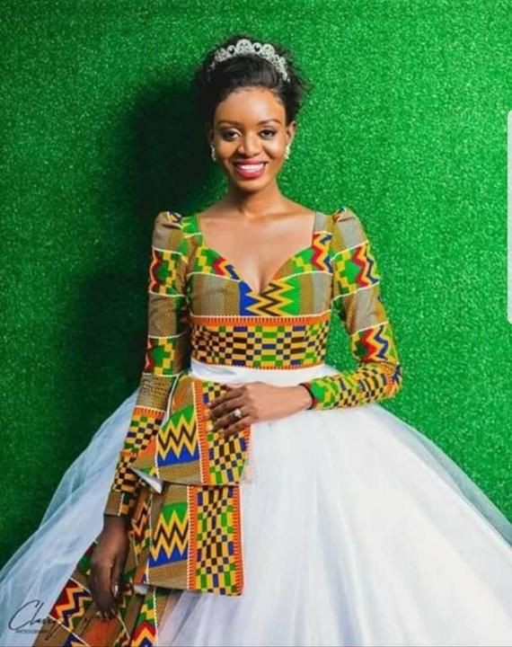 Wedding african prints short dresses: Wedding dress,  Evening gown,  African Dresses,  Bridesmaid dress,  Aso ebi,  Kitenge Dresses  