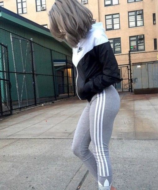 grey adidas outfit
