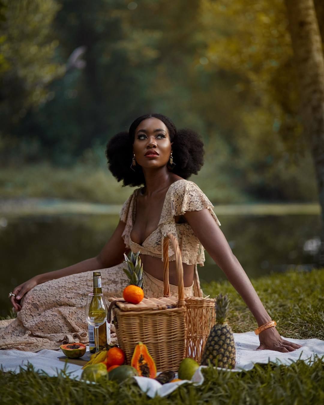 Black Girl On A Picnic Beautiful Black Women Black People Black