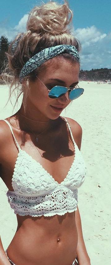 Very valuable tips for beach hair bandanas, Crochet Bikini: Top knot,  Hair Care,  Hairstyle Ideas,  Crochet Bikini  