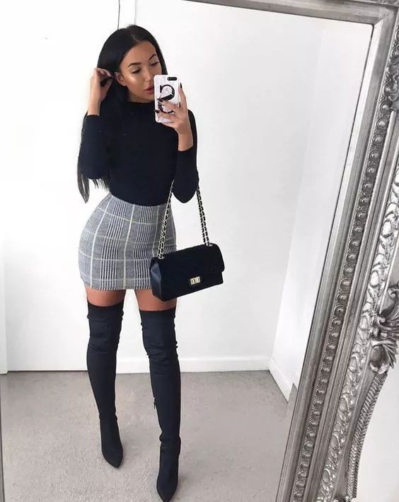 What to wear with thigh high boots on a night out - Buy and Slay