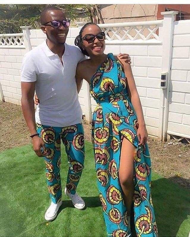 Matching Traditional Outfit For Couples African Couple Fashion Ideas African Dress Matching 