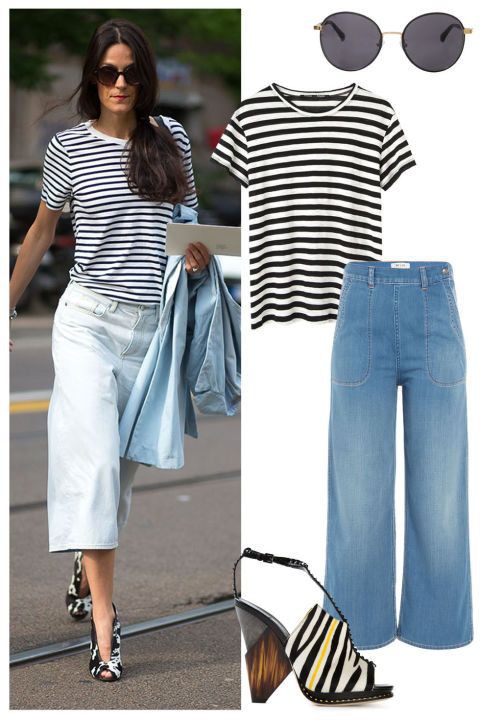 Cropped Pants Outfits Ideas - How To Wear Crop Pants, Three quarter pants, Crop top: Crop Pants Outfit  