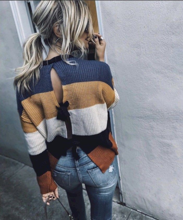 Stylish Color Block Sweaters, Savage X Fenty: Sweaters Outfit  