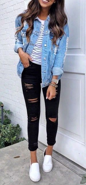 How to Wear an Oversized Jean Jacket in Summer | Jacket outfit women,  Oversized jean jacket outfit, Outfits