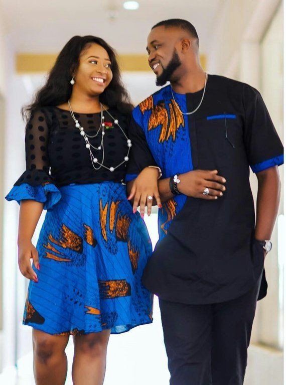 African matching couple outfits, Casual wear | Kitenge Fashions For Couples  | African Dress, Casual wear, Kitenge Couple Outfits