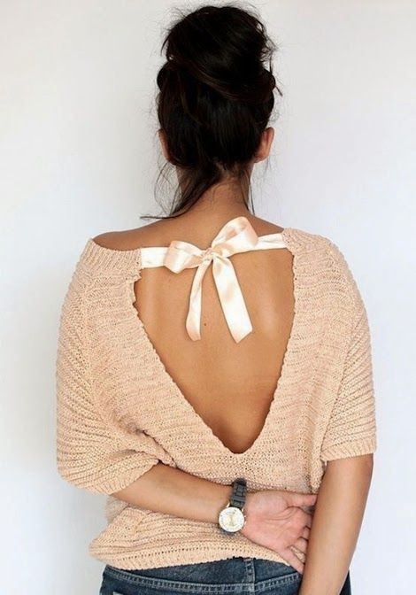 Sweterek z golymi plecami, DÃ©colletage: Evening gown,  shirts,  Bare Back Dresses  