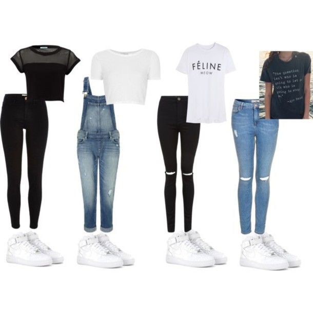 Outfit ideas with air force 1s | Aesthetic Outfits For School | Aesthetic  Outfits, Casual wear, Nike Air
