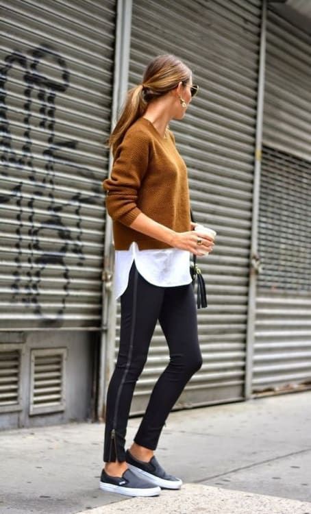 Black slip on vans womens outfit | Outfits With Yoga Pants | Yoga Outfits, ,