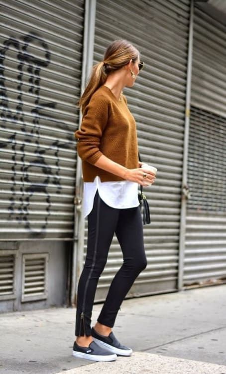 black slip on vans outfits