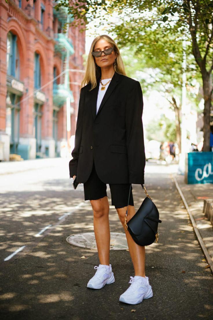 long blazer with shorts