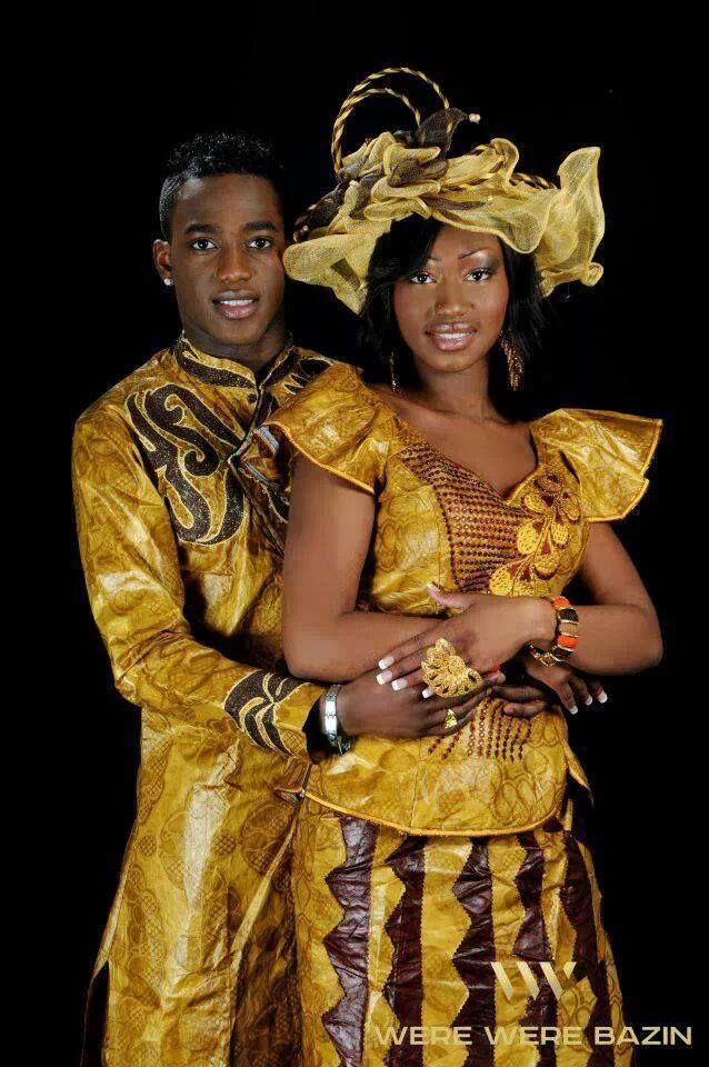 Signature style for senegal couple, African wax prints: African Dresses,  Kente cloth,  Matching Couple Outfits  