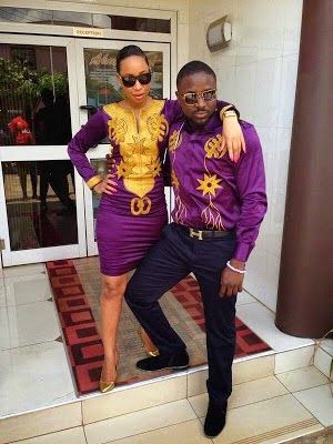 Matching couple african designs, Elikem Kumordzie: Wedding dress,  African Dresses,  couple outfits,  Elikem Kumordzie  