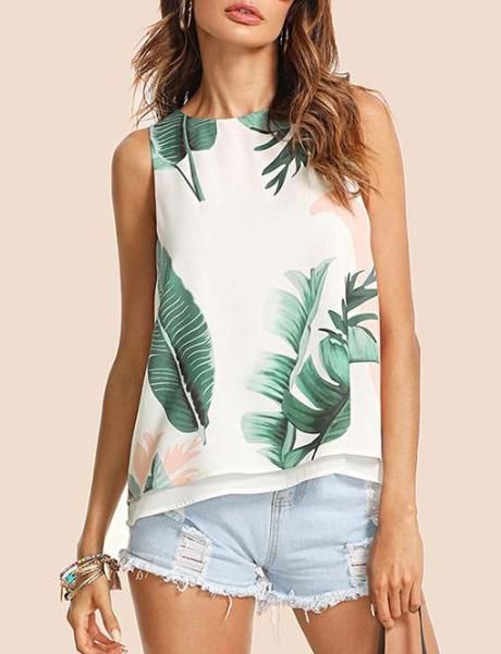 Charming fashion tops shein clothing, Sleeveless shirt: Sleeveless shirt,  shirts,  tank top  