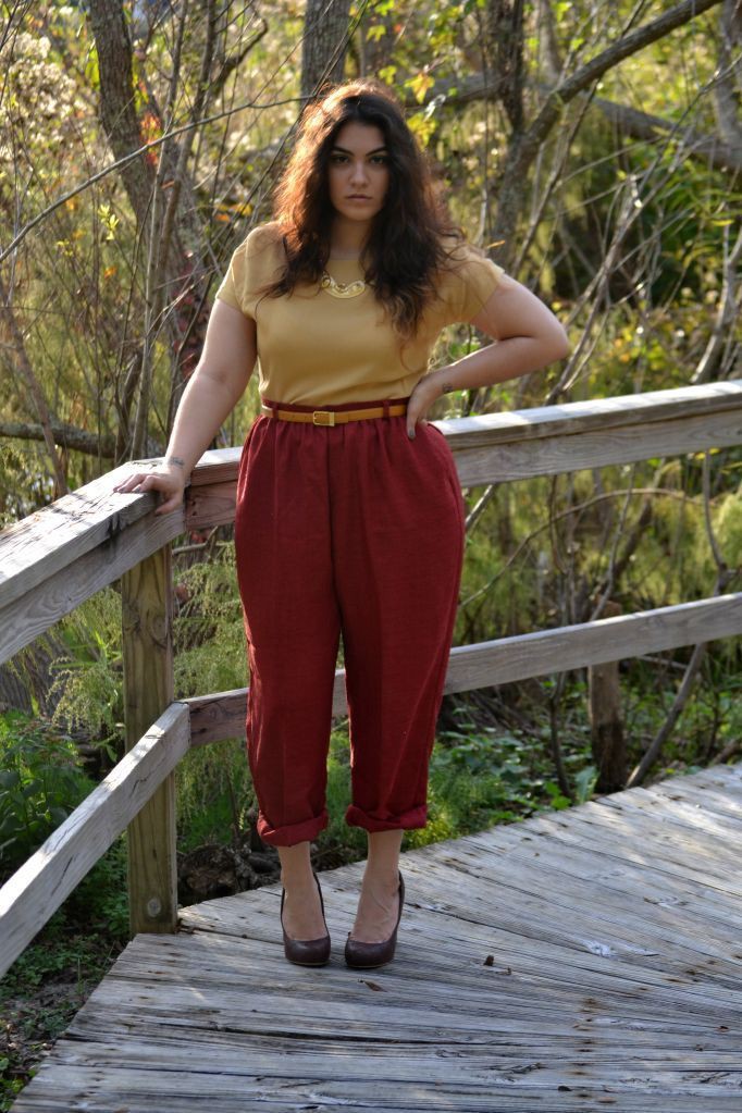 Chocolate girls outfit ideas curvy pants, Nadia Aboulhosn: Plus size outfit,  Nadia Aboulhosn,  Jeffrey Campbell  