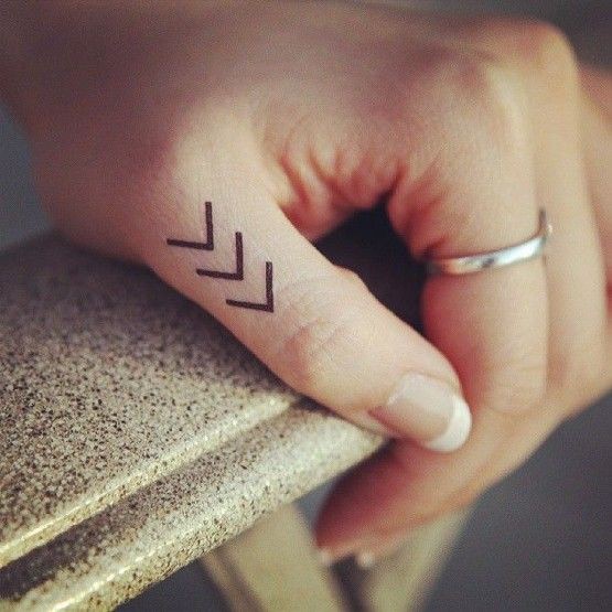Simple tattoo design on finger