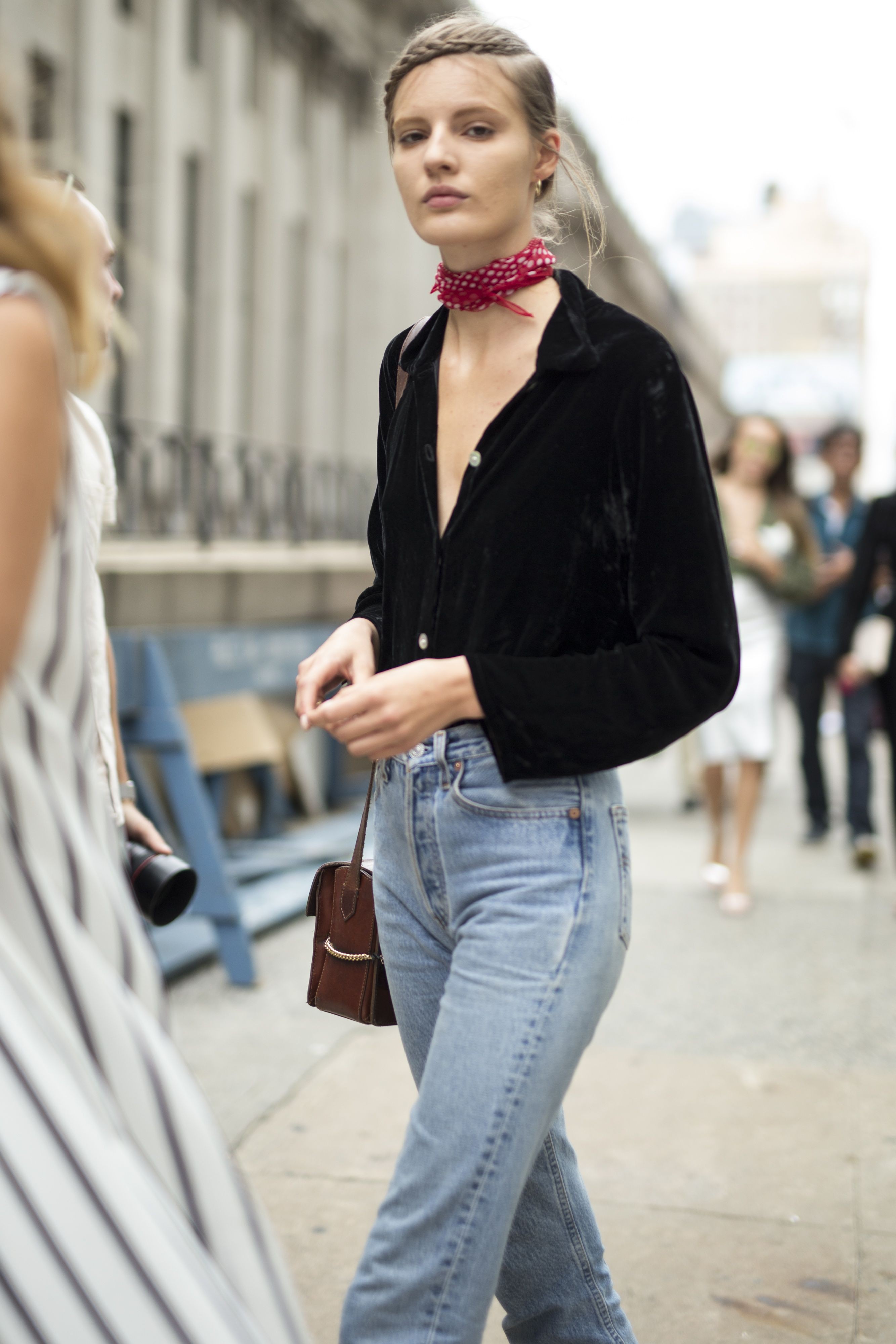 Love to share street style vogue, Street fashion: Street Style,  Fashion week,  Vogue Australia,  Fashion accessory,  British Vogue,  Bandana Outfit Girls  