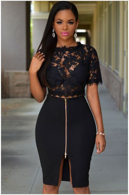Trendy clothes for black women: Pencil skirt  