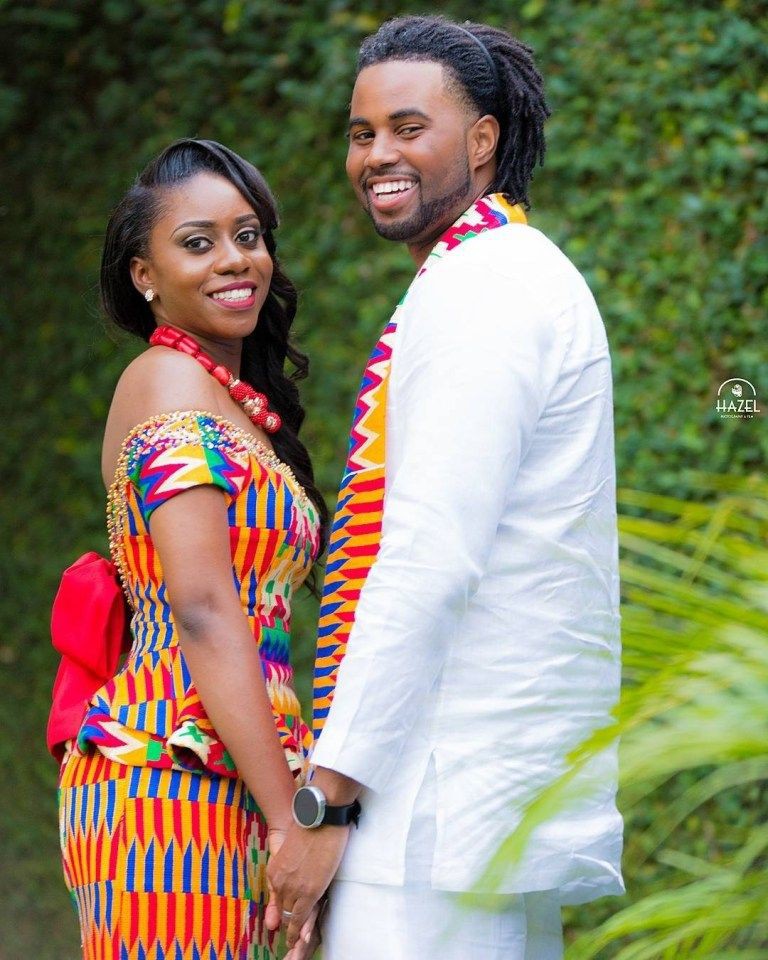 kente cloth wedding dress