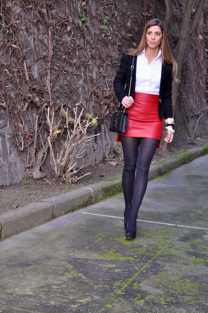 Girl in a Tiny Skirt at the gas station